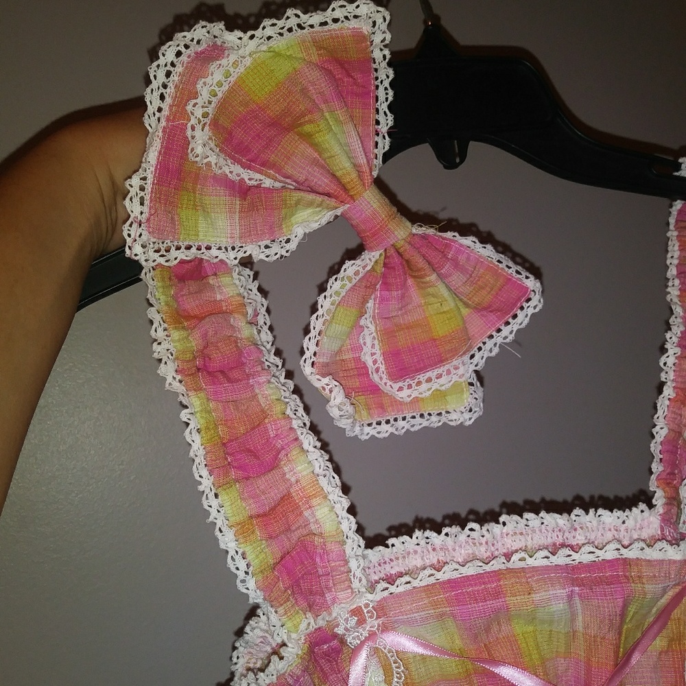 Summer Plaid Papillon Garden Lolita dress - Picture 7 of 8